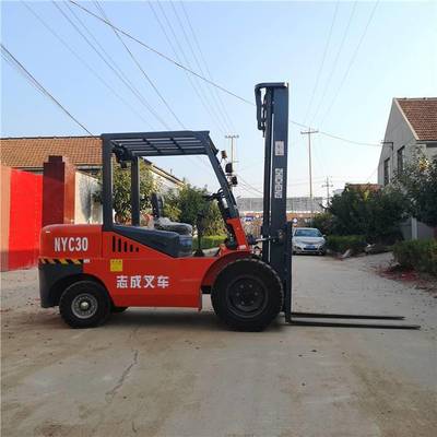 产品上市大功率3T载重搬运车 越野型无极变速叉车 工厂货物装卸升高车