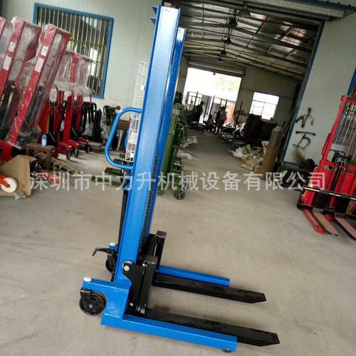 1吨2吨3吨手动堆高车 液压升高车托盘堆高装卸叉车手动液压搬运车